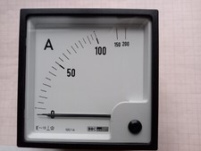Dreheisen- Einbau- Meßinstrument 1A 2A 100A 200A ABB Metrawatt GTS0103 EQ96