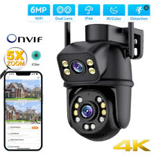 4K Funk WLAN Camera 6MP Nachtsicht Außen Überwachungskamera WIFI ICSEE CCTV DE