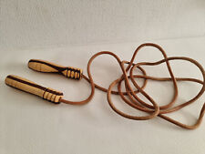 Springseil Leder mit Holzgriffen und Drehlagern