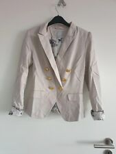 Beiger Blazer Mit Blumenmuster H&M Größe 36 Marinelook Damenblazer creme nude