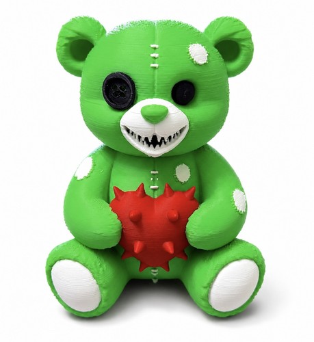 Grüner zombie teddybär - zombie,