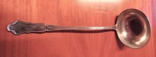 Wilkens große Suppenkelle, Dresdner Barock  in 800er Silber, Länge 34 cm