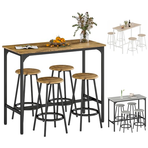 Homcom bartisch mit barhocker - bartisch,