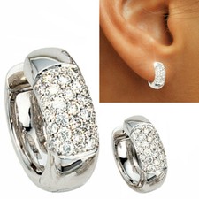 Breite Creolen Ohrringe 585