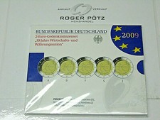 5 x 2 Euro Gedenkmünzen BRD -