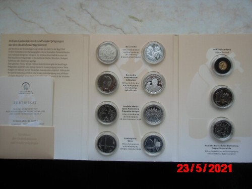 5x10 euro gedenkmünzen 5x - euro,