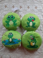 4 Stück Plüsch Kissen Frosch