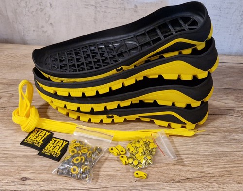 Schuhsohle gelb schwarz - schuhsohle, gelb/schwarz