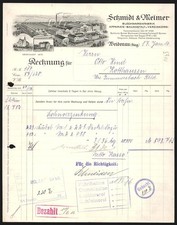 Rechnung Weidenau /Sieg 1916, Schmidt & Melmer, Blechwarenfabrik, Betriebsansic 