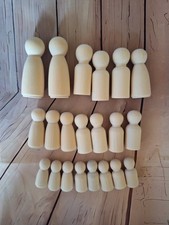 Blanko Holz Spielfiguren Männchen 3 Bis 5 Cm Zum Basteln Selbst Gestalten Set