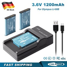 2PCS Akku Li-50B &Ladegerät