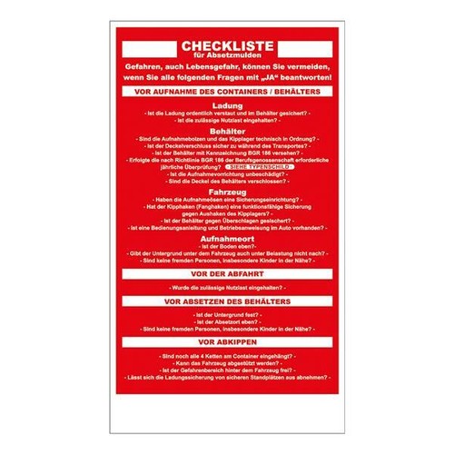 Container checkliste für - checkliste,