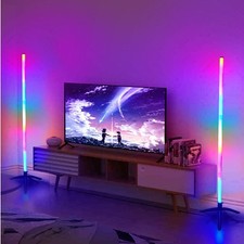 RGB LED Stehlampe 103CM Dimmbar Farbwechsel mit Fernbedienung Ecke Wohnzimmer DE