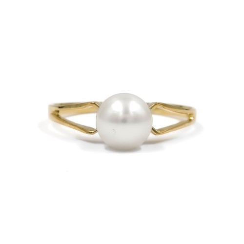 Goldring mit perle 585 - mit,