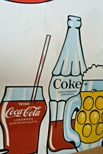 2 seltene Coca Cola Poster Werbung Plakate Originale aus den 70er Jahren 1975rar