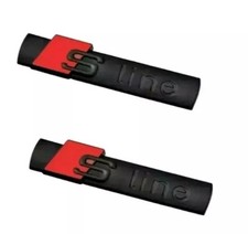2x Audi S-Line Emblem Schwarz