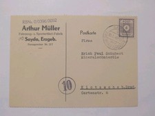 SBZ Karte Firmenpost Sayda