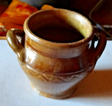 älterer Ton Krug  braun mit