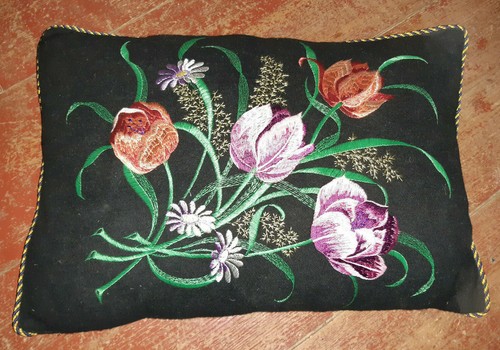 Kissen blumenstickerei inkl - blumenstickerei,