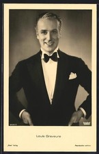 Schauspieler Louis Graveure im Frack, Ansichtskarte 