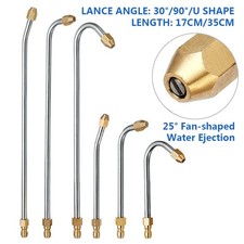 30°/90°/ U-Form Spray Hochdruck Reinigungsmaschine Verlängerung Werkzeuge 5000PSI