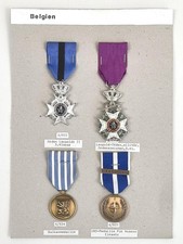 Belgien, Sammlung Orden und Ehrenzeichen ( zum Teil nicht Original ) , auf Karto