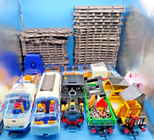 #SE4341# Playmobil/LGB Eisenbahn Dampflok großes Konvolut Schienen *bitte lesen*