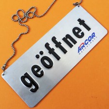 ARCOR ~ GEÖFFNET Doppelseitiges Blechschild Eschborn um 2005 PERFEKT und KURIOS