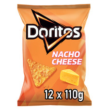 Doritos Nacho Cheese Tortilla Nachos mit Käse Geschmack aus Mais 12 x 110g