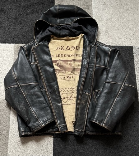 Vintage akaso lederjacke - akaso,