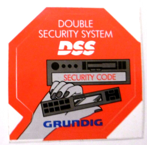 Werbe aufkleber grundig - werbe-aufkleber, dss