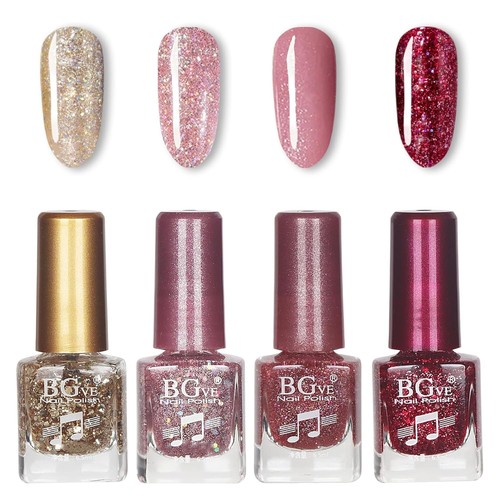 Glitzer nagellack set - set, 4