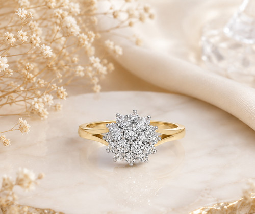 Eleganter zirkon cluster - eleganter,
