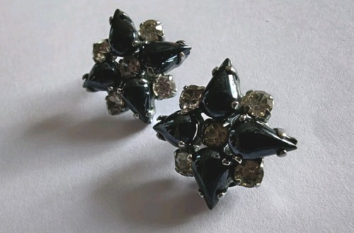 Vintage ohrclips strass - vintage,