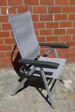 Dukdalf Campingstuhl Dolce silber, 10 fach verstellbar, 140kg