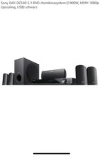 Sony 5.1 1000W Heimkino-Soundsystem DAV-DZ340, Schwarz