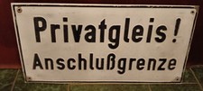 Blechschild alt "Privatgleis"