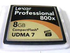 8GB Compact Flash Card 800x UDMA 7 ( 8 GB CF Karte )LEXAR Professional gebraucht