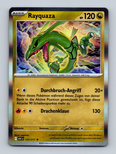 Tcg pokemon karte rayquaza - pokemon, asc