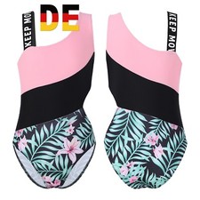 DE Mädchen Badeanzug Bademode Meerjungfrau/Blumen Druck Einteiler Bikini Tankini