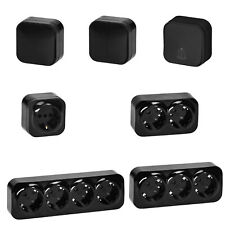 Aufputz Steckdosen Lichtschalter Schwarz Klingelschalter Schuko Schalter 230V