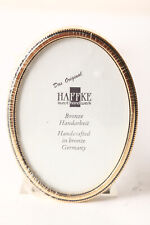 Haffke ovaler Bilderrahmen Bronze Handarbeit schlicht für Bild 7 x 10 cm