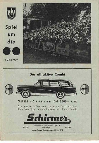 Fussball programmheft 58 59 - ,