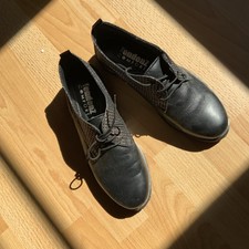 Tendenz Lederschuh Comfort Schwarz Silber+Lack  Gr. 38 Klassisch Neu