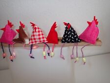 Hühner aus Stoff  Deko