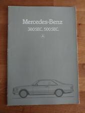 Mercedes C126 - 380 SEC - 500 SEC - PROSPEKT (11/1981) holländisch