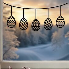 Ostereier Fensterbild Osterfest Osterdekoration Frohe Ostern Hase Dicke Eier