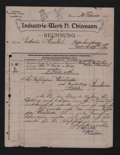 Dessau rechnung 1905 - rechnung,