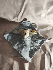 Steiff Hase Rabbit blau Frottee Schmusetuch Kuscheltuch Schnuffeltuch 28cm