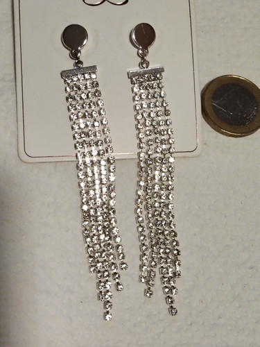 Ohrstecker silberfarben weiß - ohrstecker,